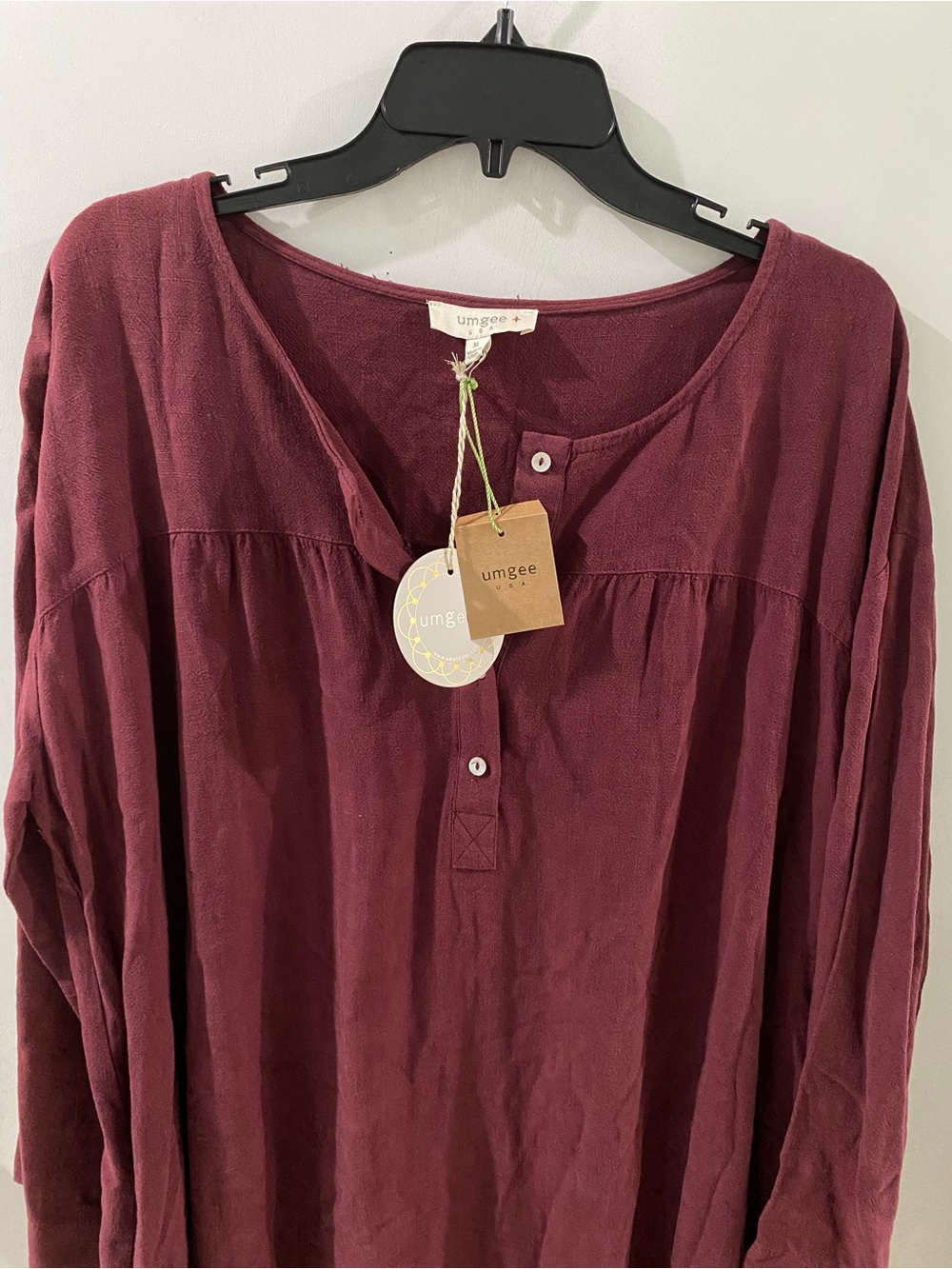 Umgee Long Sleeve Tunic Dress, size XL, new! - Picture 2 of 6
